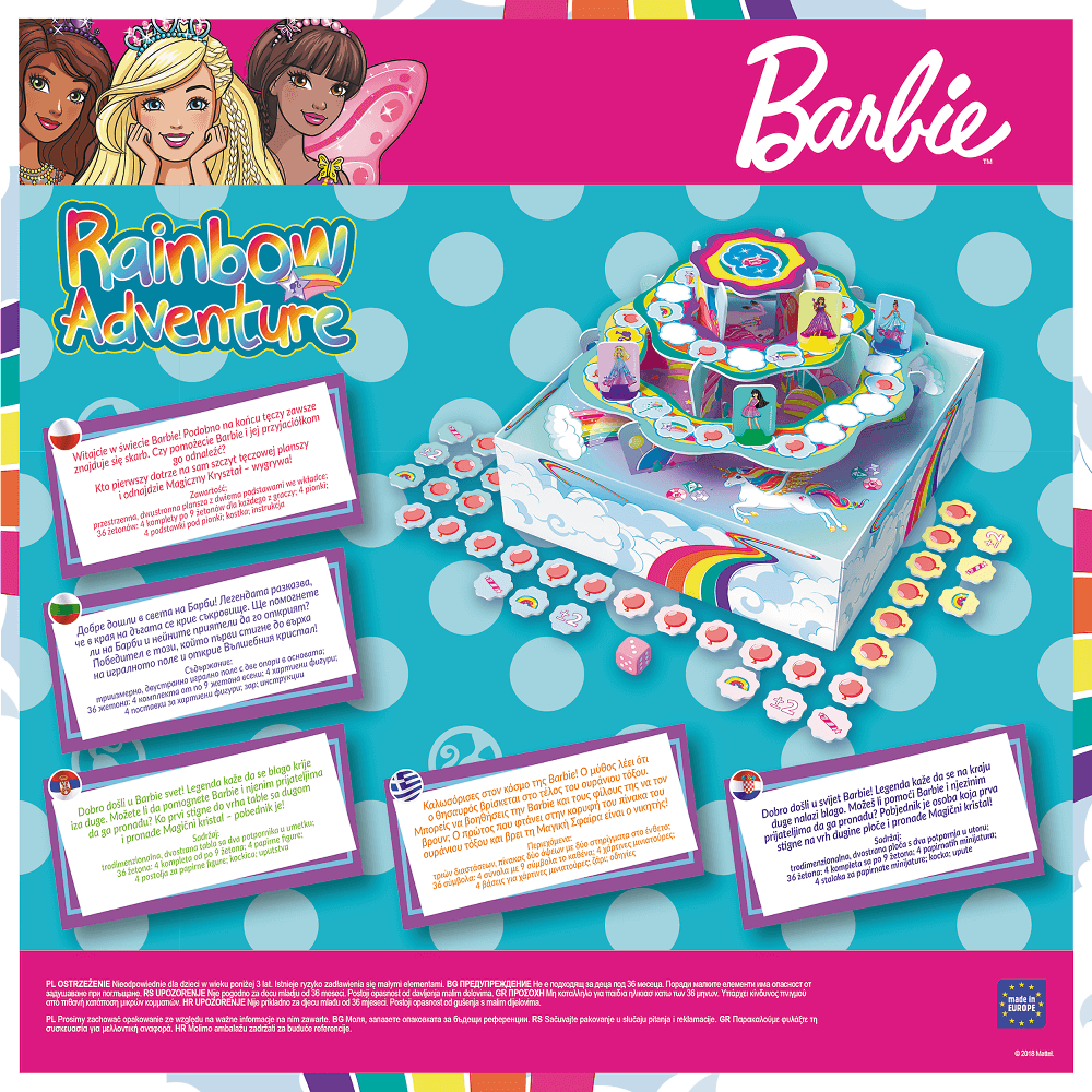 Barbie Rainbow Adventure Gra Planszowa Dla Dzieci Od Trefl