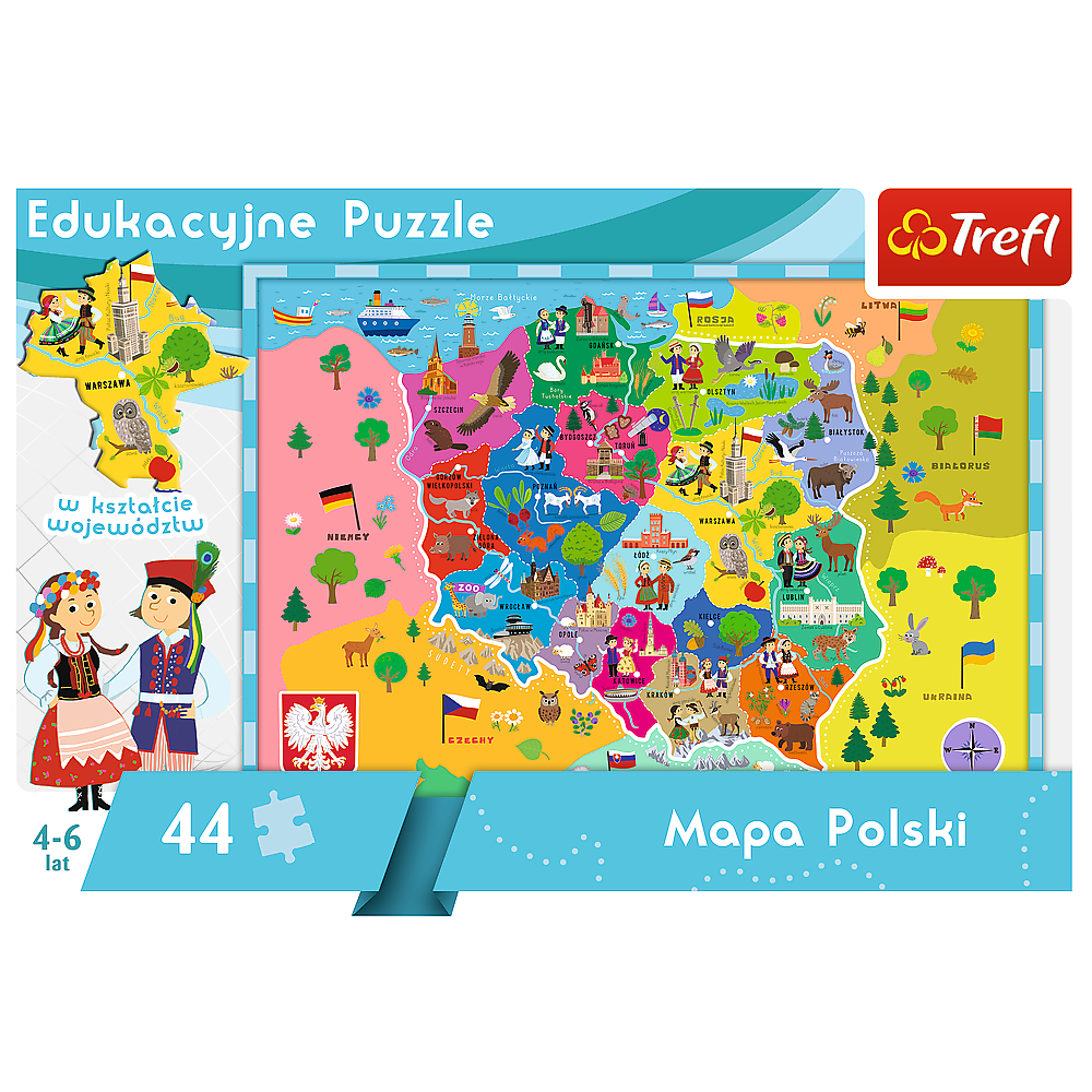 puzzle trefl mapa Mapa Polski, puzzle Trefl