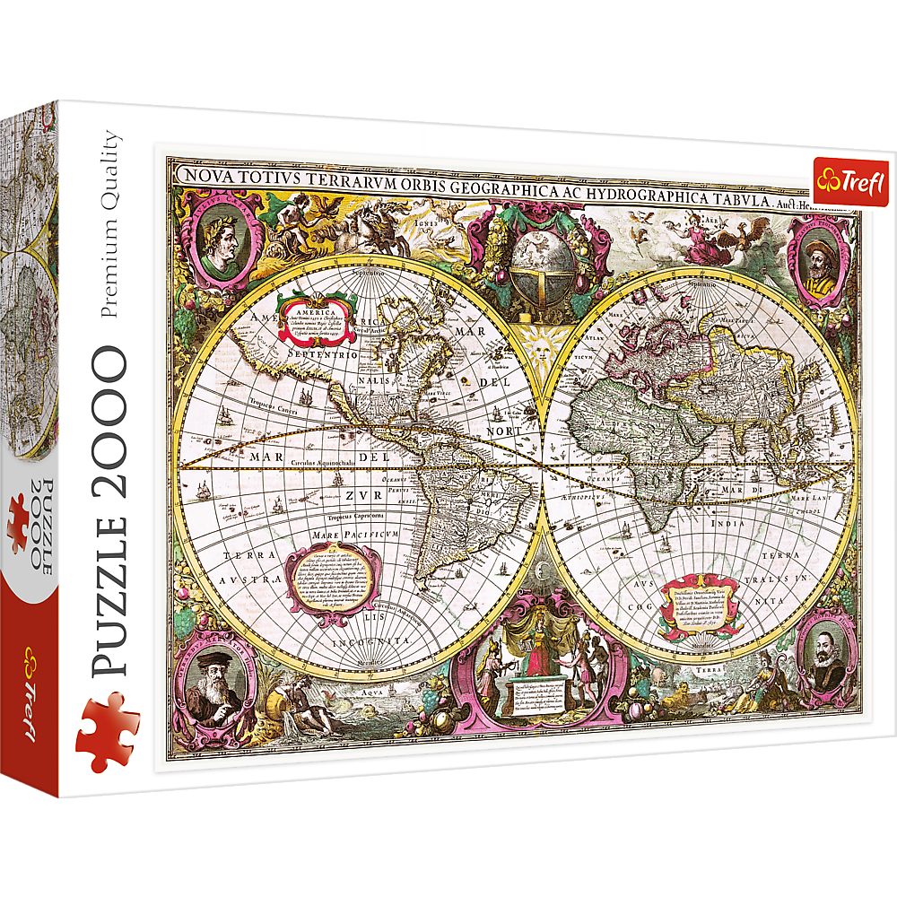 puzzle trefl mapa Mapa Ziemi, 1630   puzzle Trefl